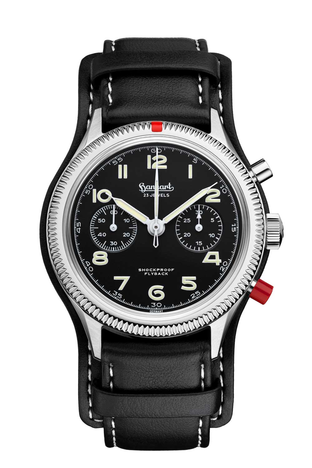 Hanhart 417 ES Heritage Flyback 42mm at true scale